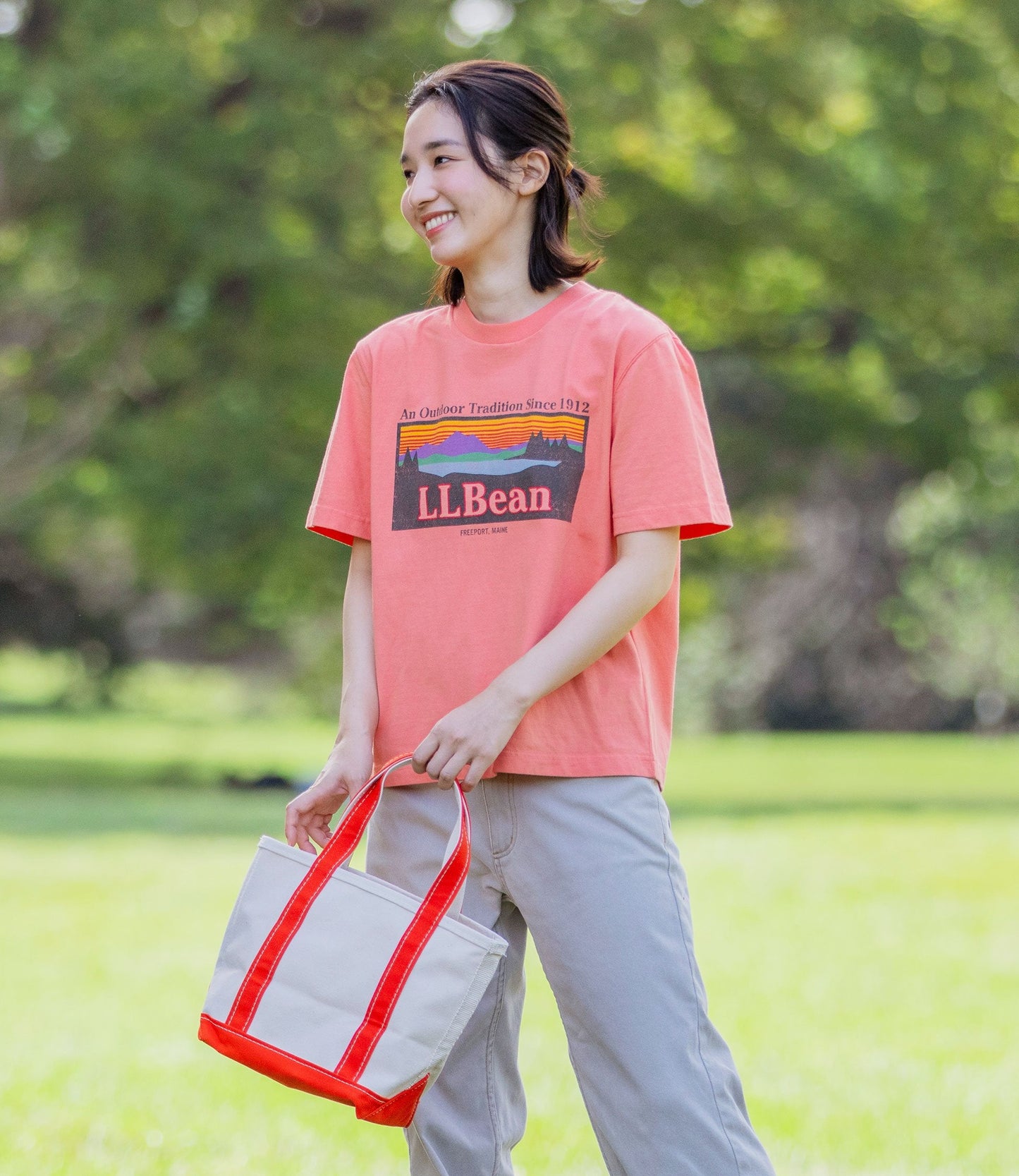 L.L.Bean JAPAN EDITION Women's Morrill Short-Sleeve Katahdin Logo Tee