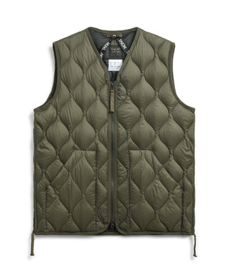 TAION MILITARY V NECK W-ZIP DOWN VEST (SOFT SHELL)