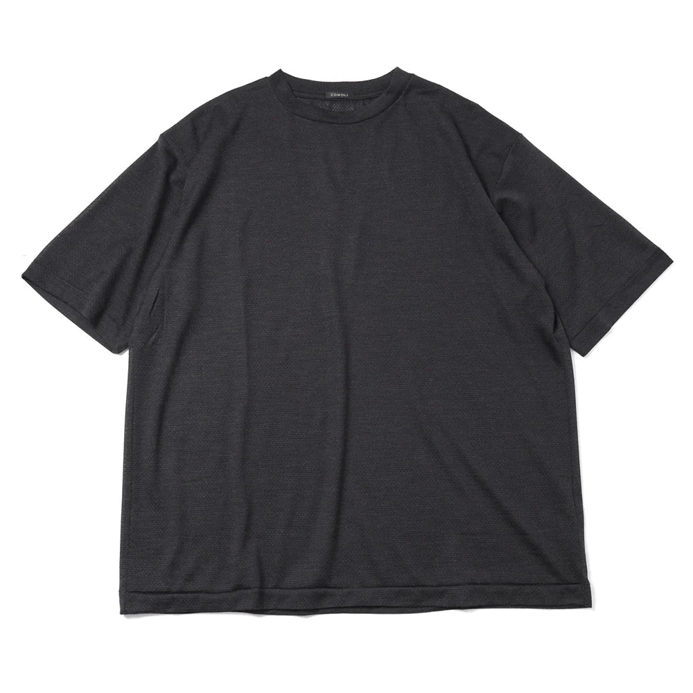 COMOLI Wool Mesh Short Sleeve T-shirt