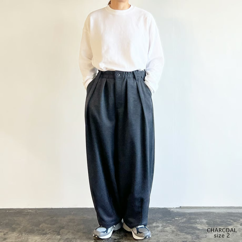 HARVESTY WOOLEN BEAVER CLOTH CIRCUS PANTS