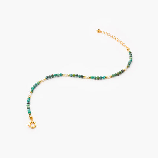 MARIHA Dream Dust Bracelet Oval Pearl x Turquoise 18cm