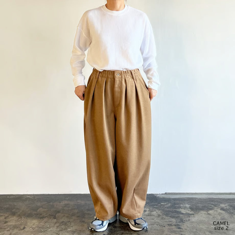 HARVESTY WOOLEN BEAVER CLOTH CIRCUS PANTS