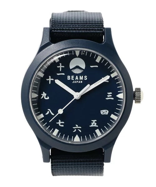 BEAMS JAPAN Original Kanji Watch - Navy