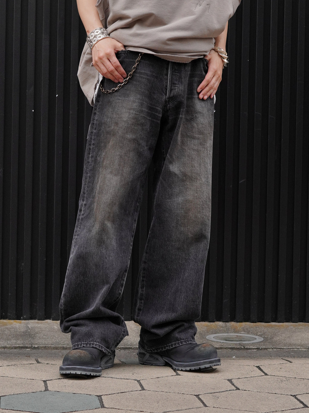 ssstein LOOSE DENIM JEANS