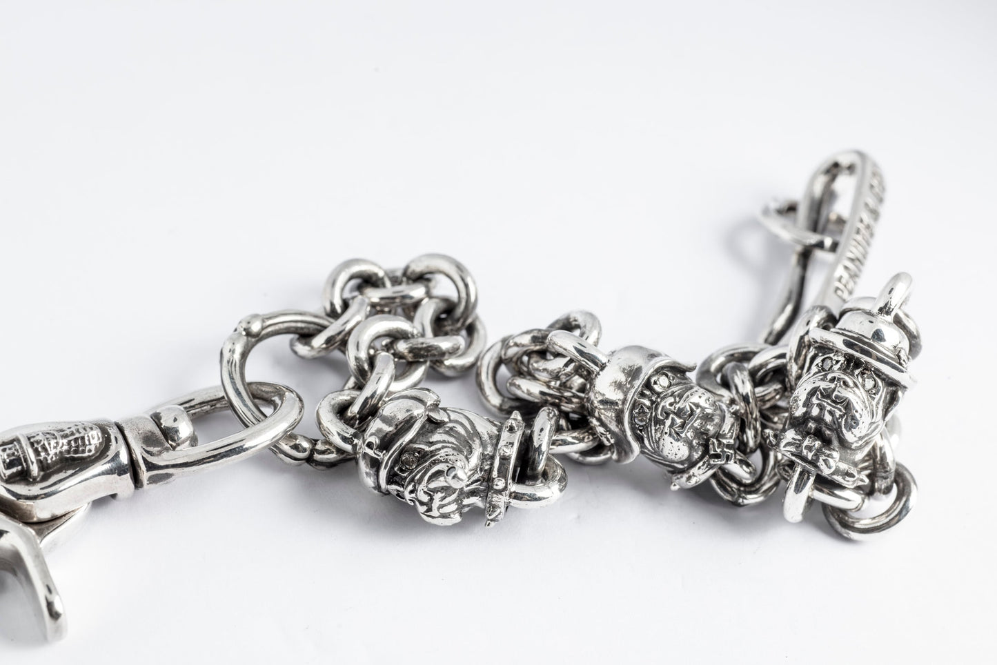 Peanuts&Co BULL WALLET CHAIN SILVER DIAMONDS