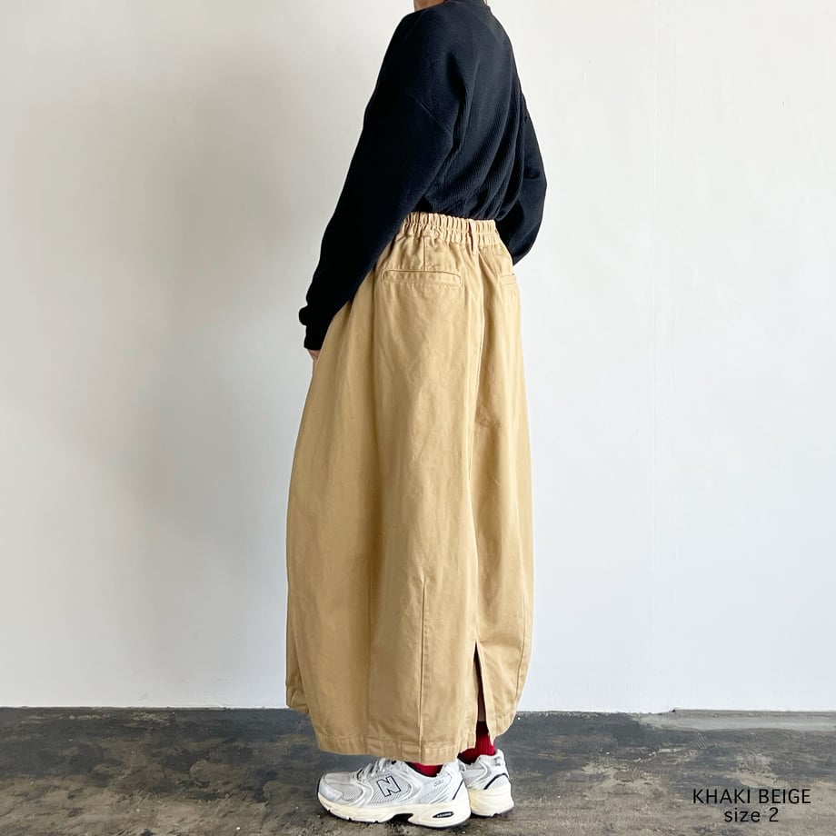 HARVESTY CIRCUS SKIRT CHINO CLOTH