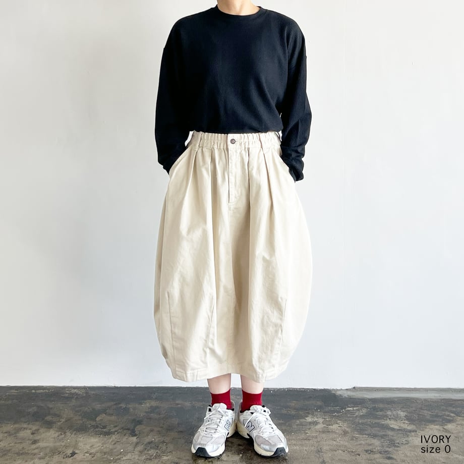 HARVESTY CIRCUS SKIRT CHINO CLOTH