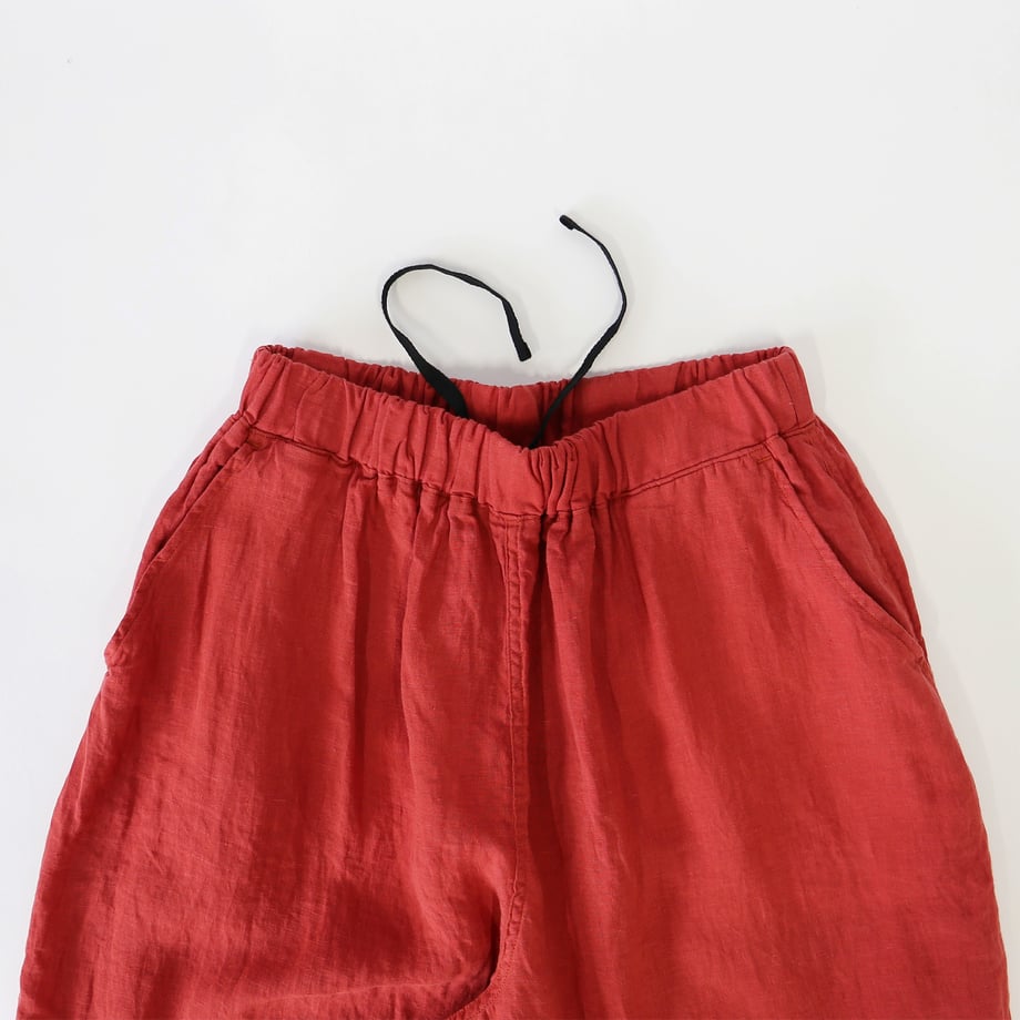 HARVESTY FRENCH LINEN EASY CIRCUS PANTS