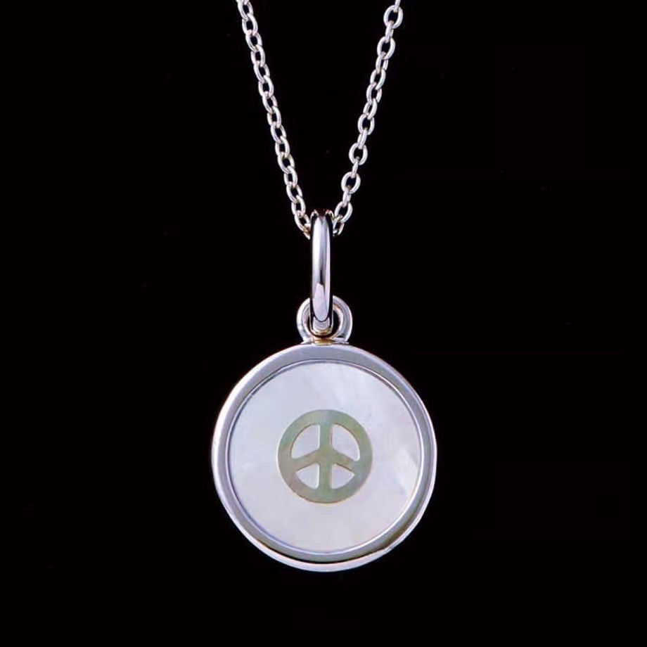 Porter Classic PEACE SHELL SILVER INLAY NECKLACE