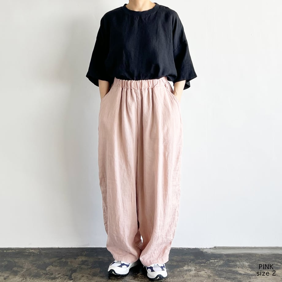 HARVESTY FRENCH LINEN EASY CIRCUS PANTS
