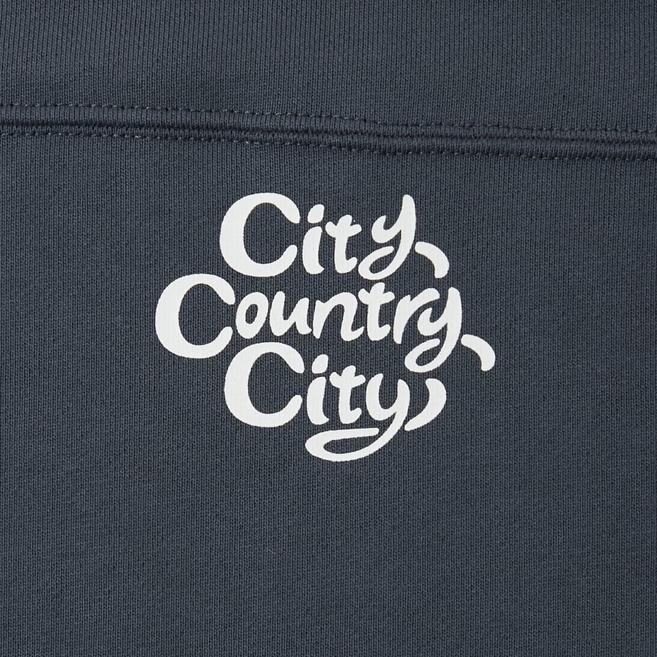 CITY COUNTRY CITY Embroidered Logo Switching Cotton Sweatshirt