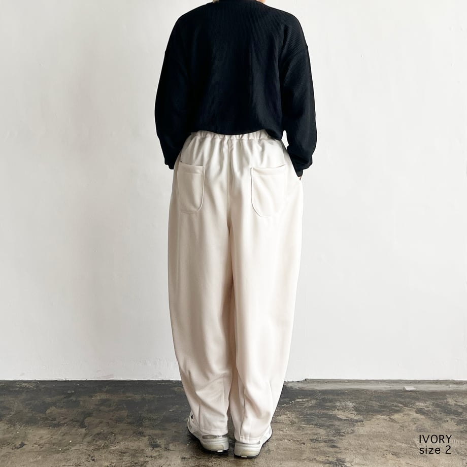 HARVESTY BACK PIQUE JERSEY EASY CIRCUS PANTS