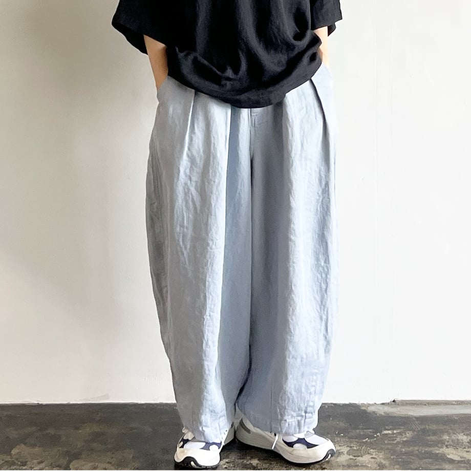 HARVESTY LINEN TWILL CIRCUS PANTS
