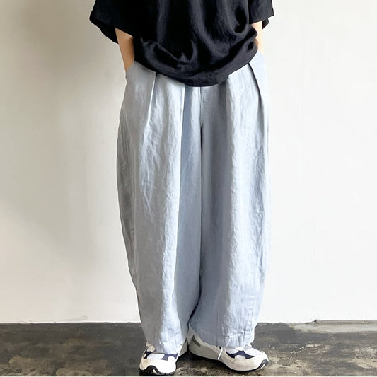 HARVESTY LINEN TWILL CIRCUS PANTS