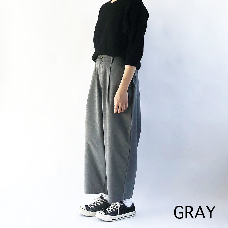 HARVESTY /R WIDE EGG LONG PANTS
