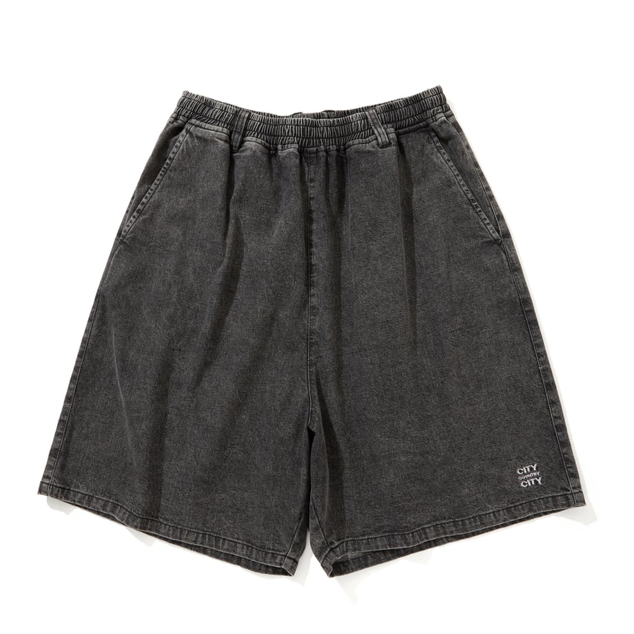 City Country City Embroiderd Logo Denim Easy Shorts