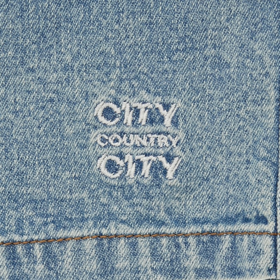City Country City Embroiderd Logo Denim Easy Shorts