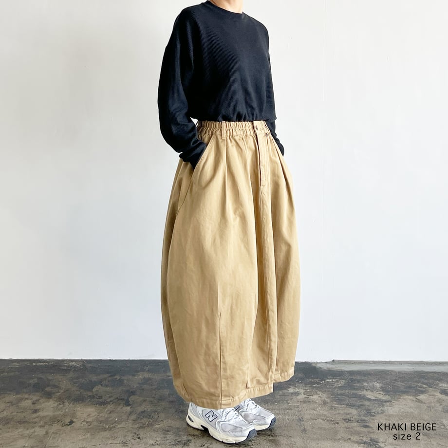 HARVESTY CIRCUS SKIRT CHINO CLOTH
