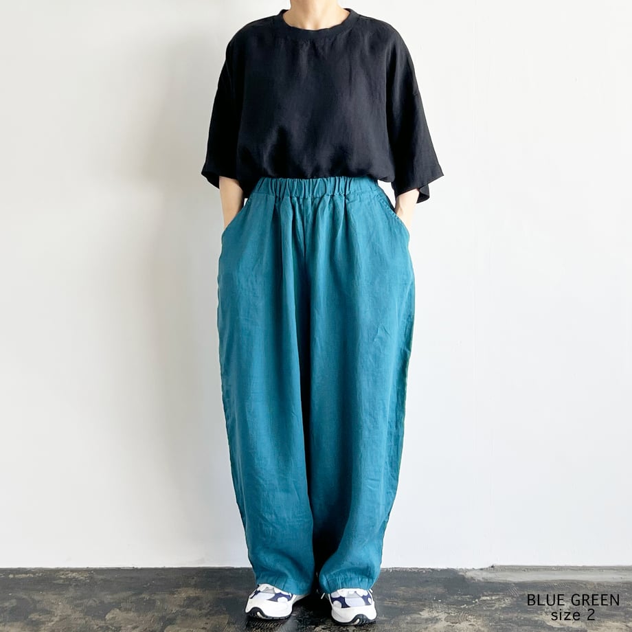 HARVESTY FRENCH LINEN EASY CIRCUS PANTS