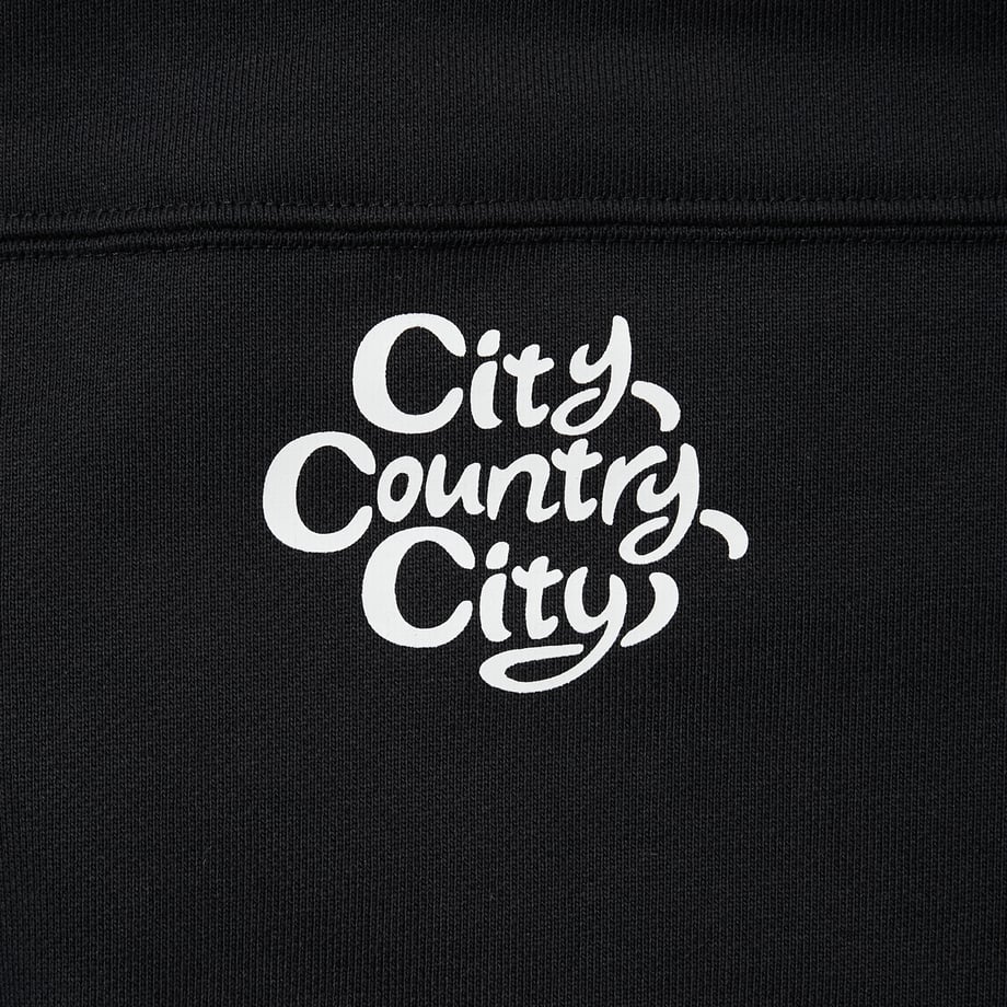 CITY COUNTRY CITY Embroidered Logo Switching Cotton Sweatshirt