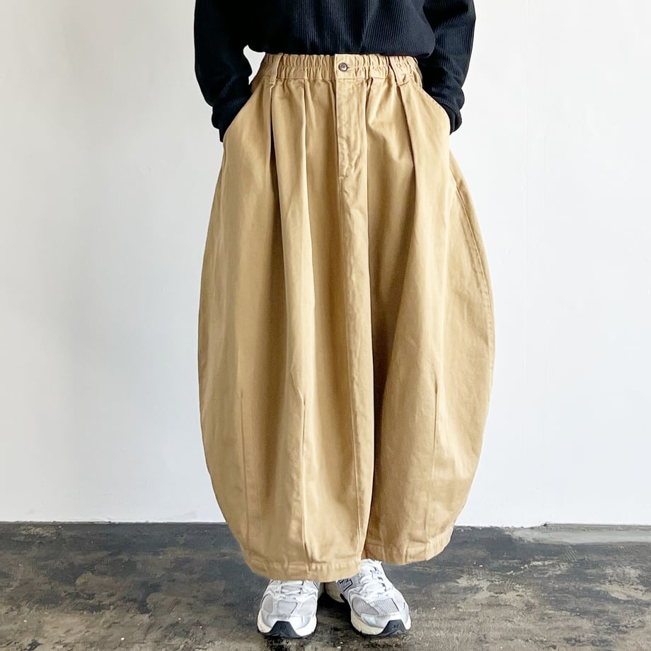 HARVESTY CIRCUS SKIRT CHINO CLOTH