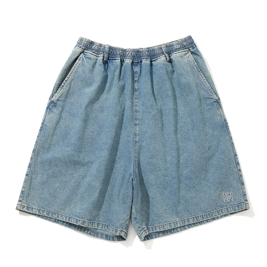 City Country City Embroiderd Logo Denim Easy Shorts