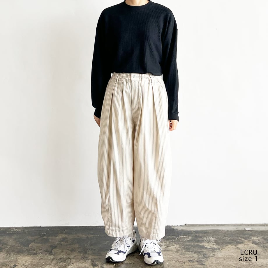 HARVESTY PENCIL STRIPES CIRCUS PANTS