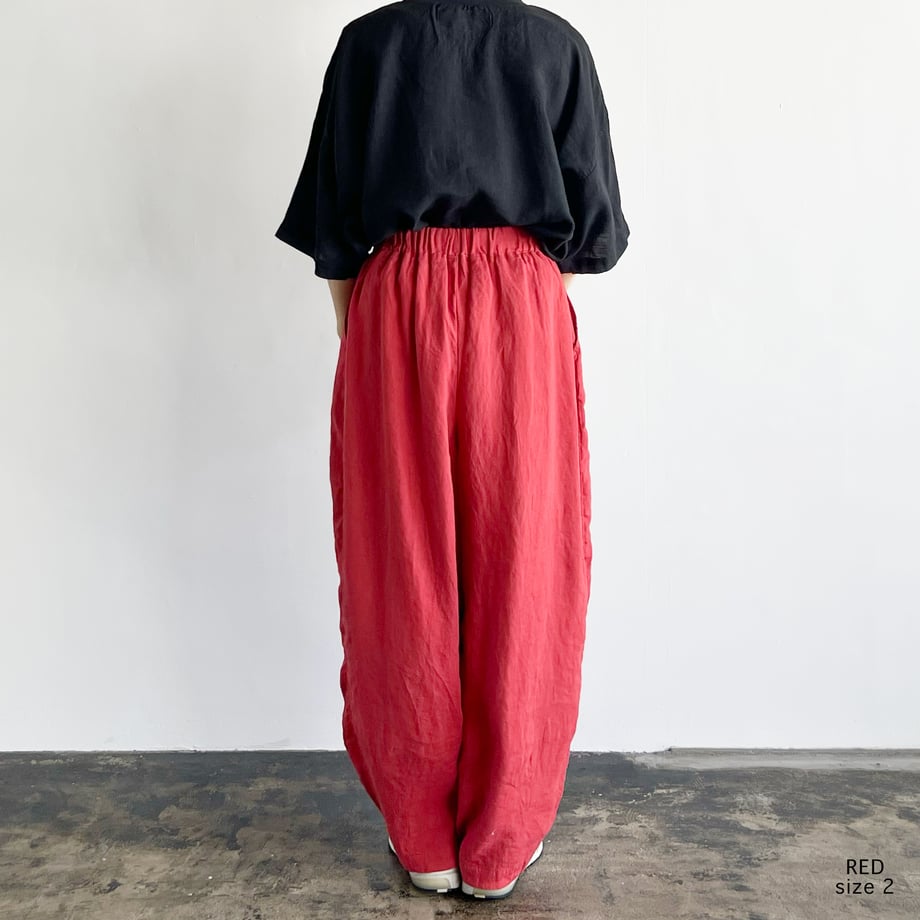 HARVESTY FRENCH LINEN EASY CIRCUS PANTS