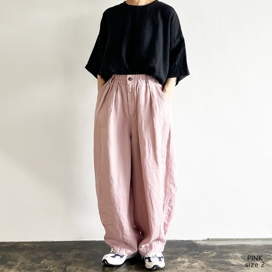 HARVESTY LINEN TWILL CIRCUS PANTS