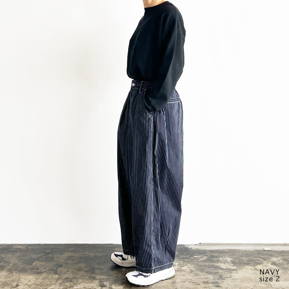 HARVESTY PENCIL STRIPES CIRCUS PANTS