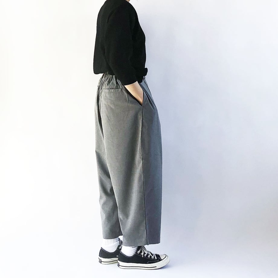 HARVESTY /R WIDE EGG LONG PANTS