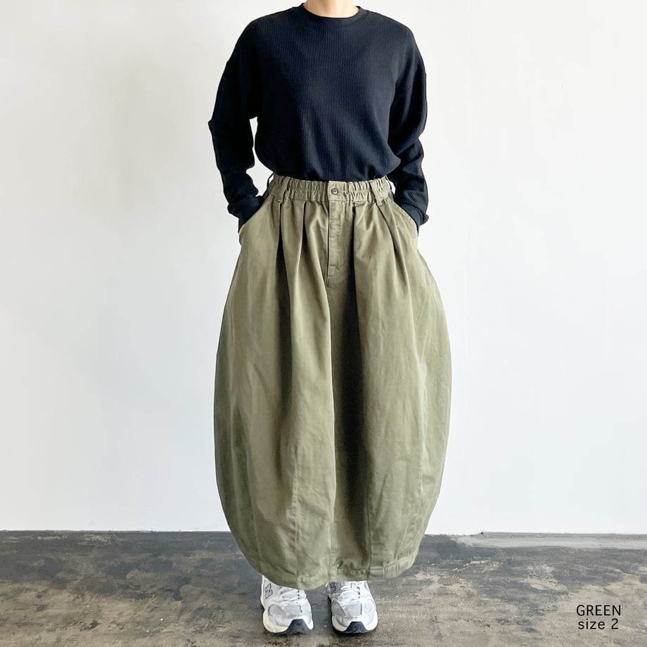 HARVESTY CIRCUS SKIRT CHINO CLOTH