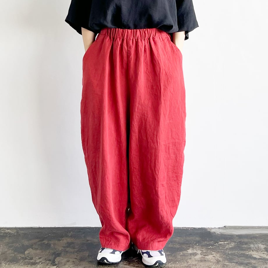 HARVESTY FRENCH LINEN EASY CIRCUS PANTS
