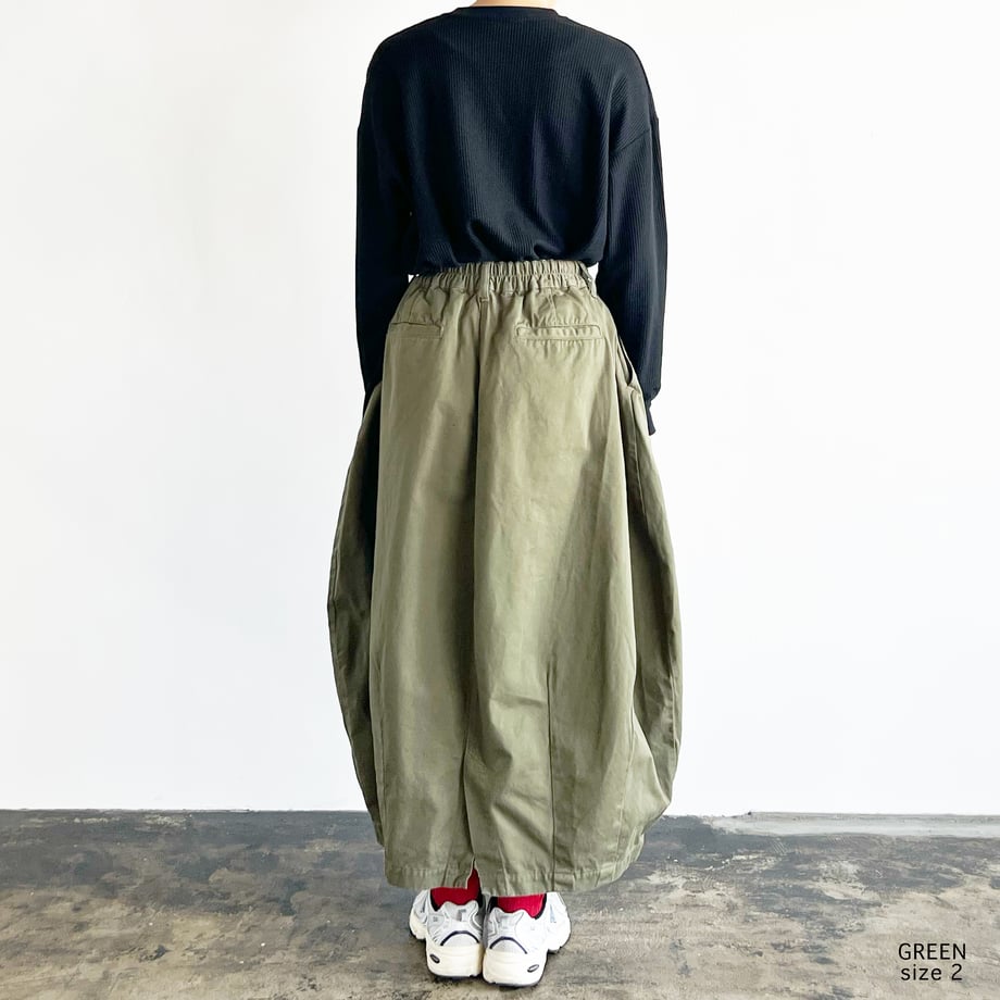 HARVESTY CIRCUS SKIRT CHINO CLOTH