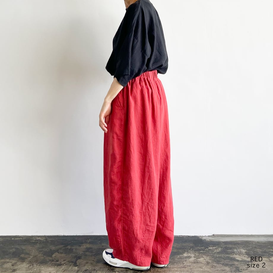 HARVESTY FRENCH LINEN EASY CIRCUS PANTS