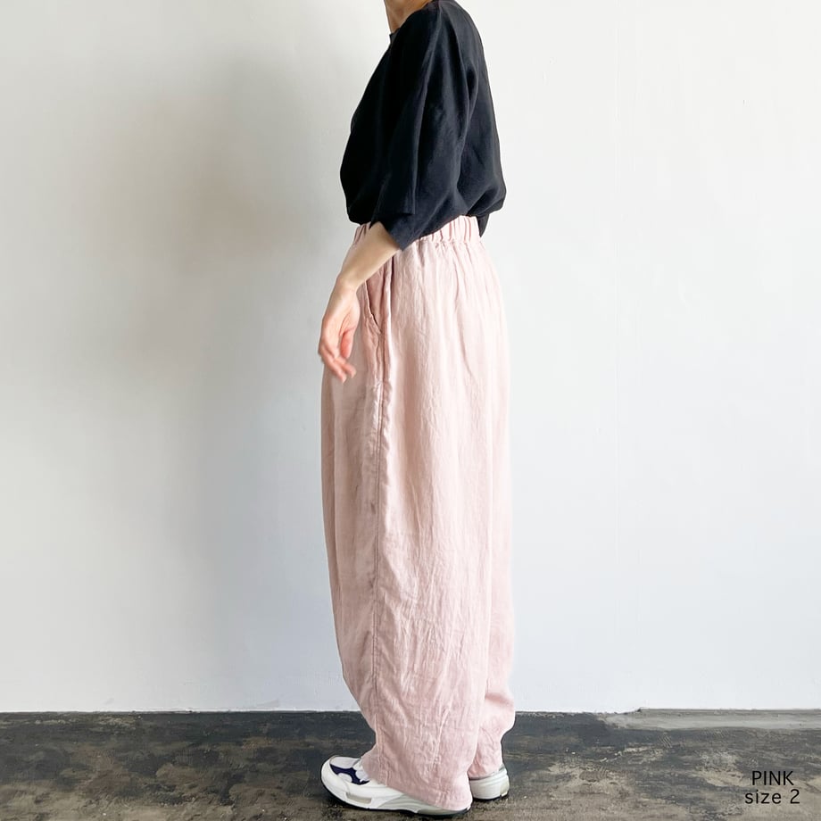 HARVESTY FRENCH LINEN EASY CIRCUS PANTS