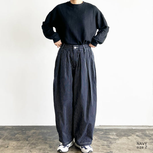 HARVESTY PENCIL STRIPES CIRCUS PANTS