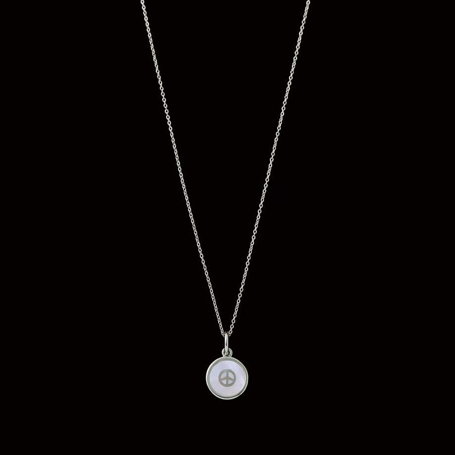 Porter Classic PEACE SHELL SILVER INLAY NECKLACE