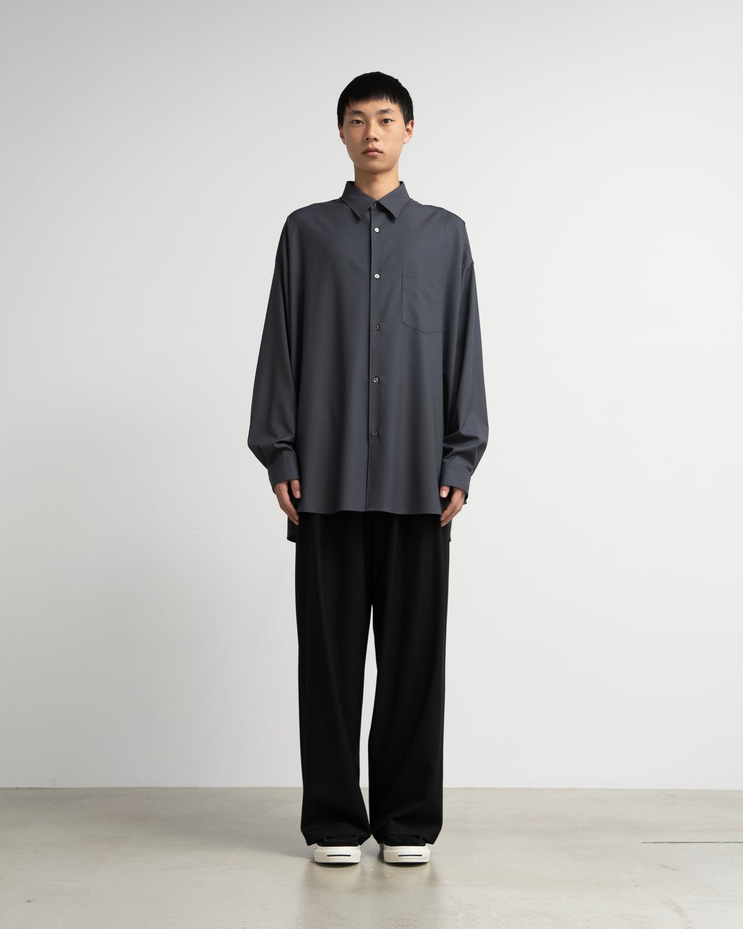 Graphpaper Extra Fine Wool L/S Oversized Regular Collar Shirt