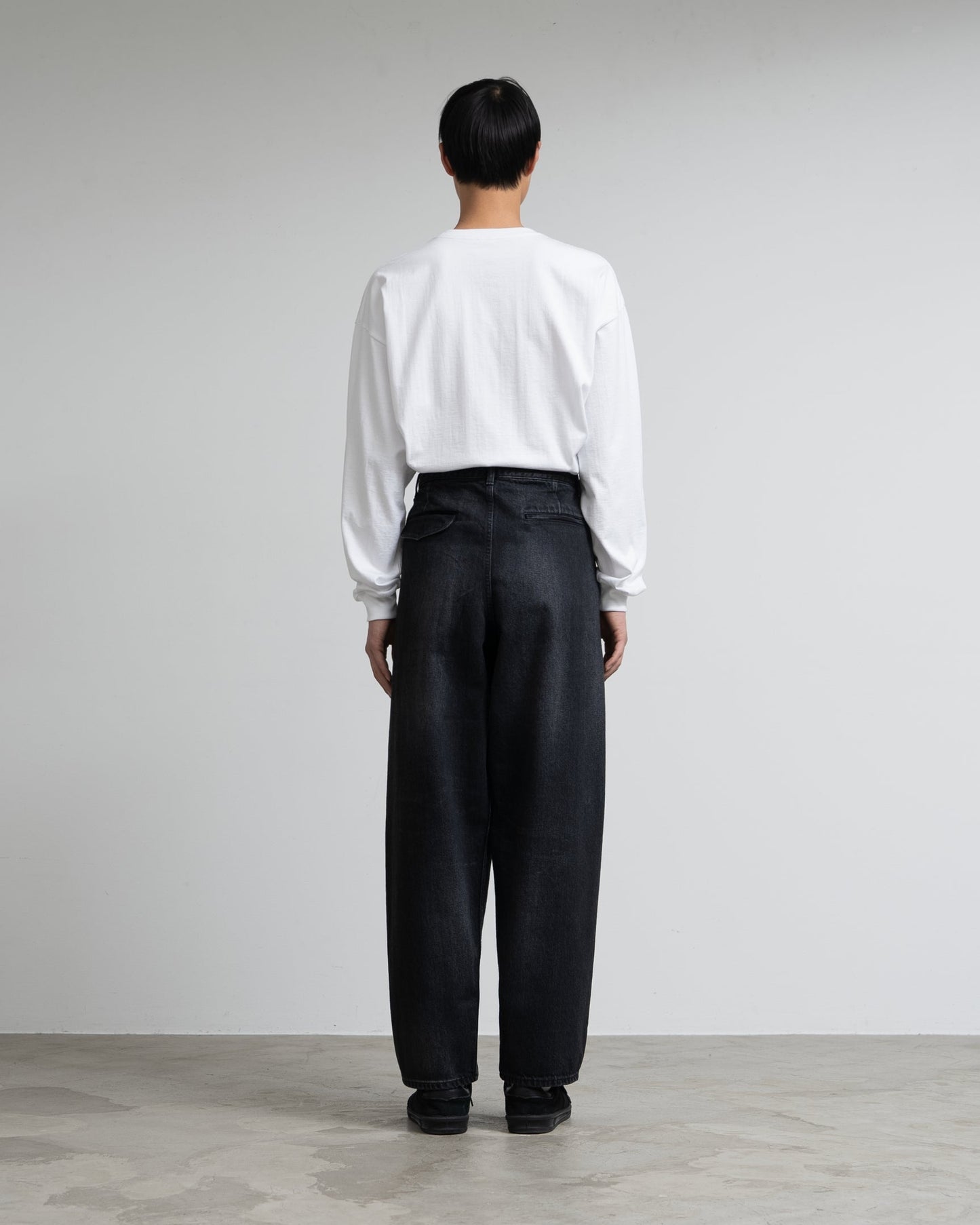 Graphpaper Selvage Denim Two Tuck Tapered Pants - DARK FADE