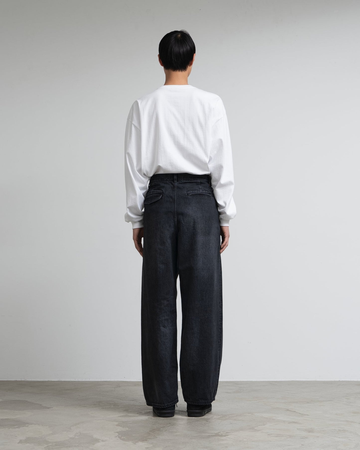 Graphpaper Selvage Denim Two Tuck Pants - DARK FADE