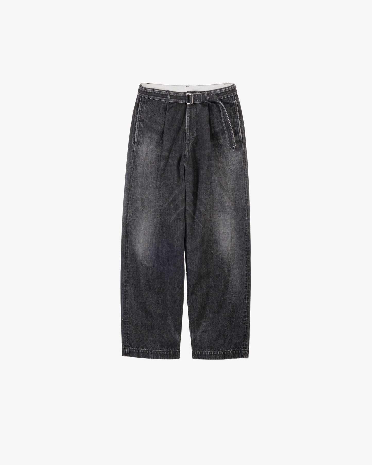 Graphpaper Selvage Denim Belted Pants - DARK FADE