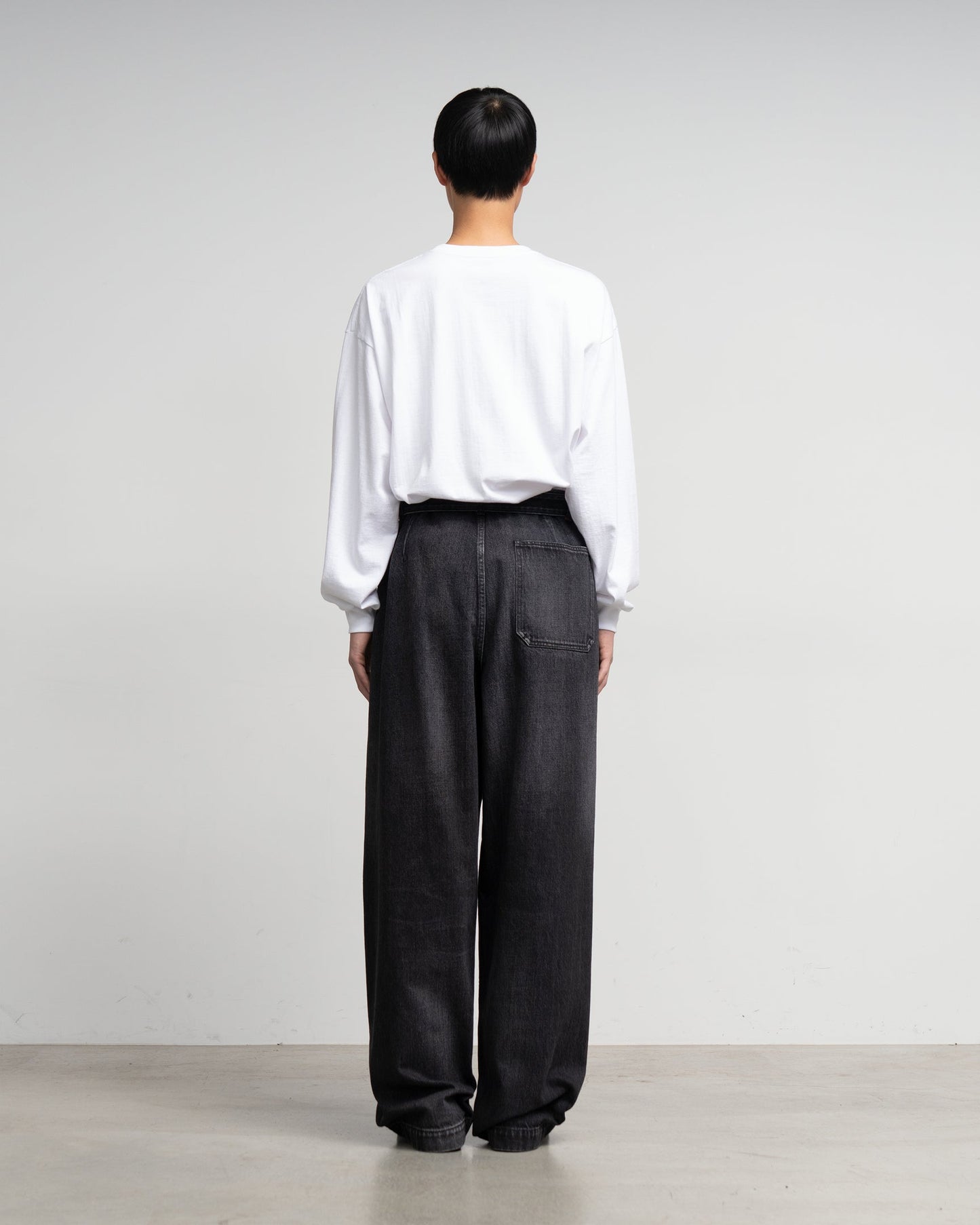 Graphpaper Selvage Denim Belted Pants - DARK FADE
