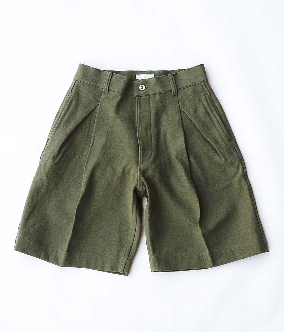 HERILL HL DENIM TUCK SHORTS