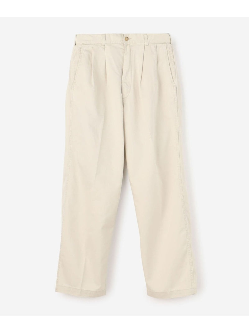 orSlow TWO TUCK WIDE TROUSERS Ivory