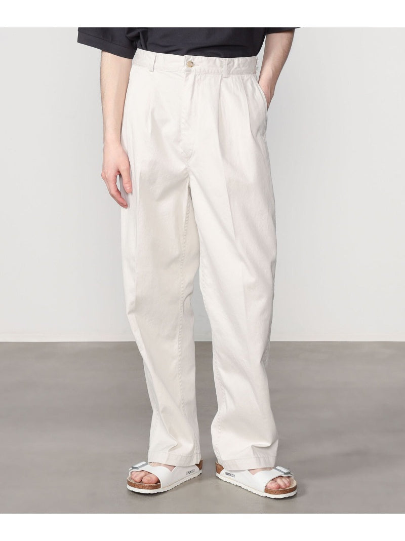 orSlow TWO TUCK WIDE TROUSERS Ivory