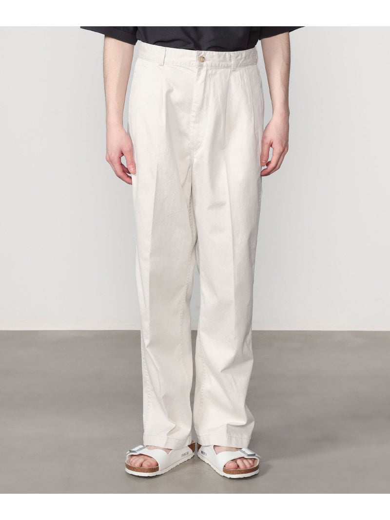 orSlow TWO TUCK WIDE TROUSERS Ivory