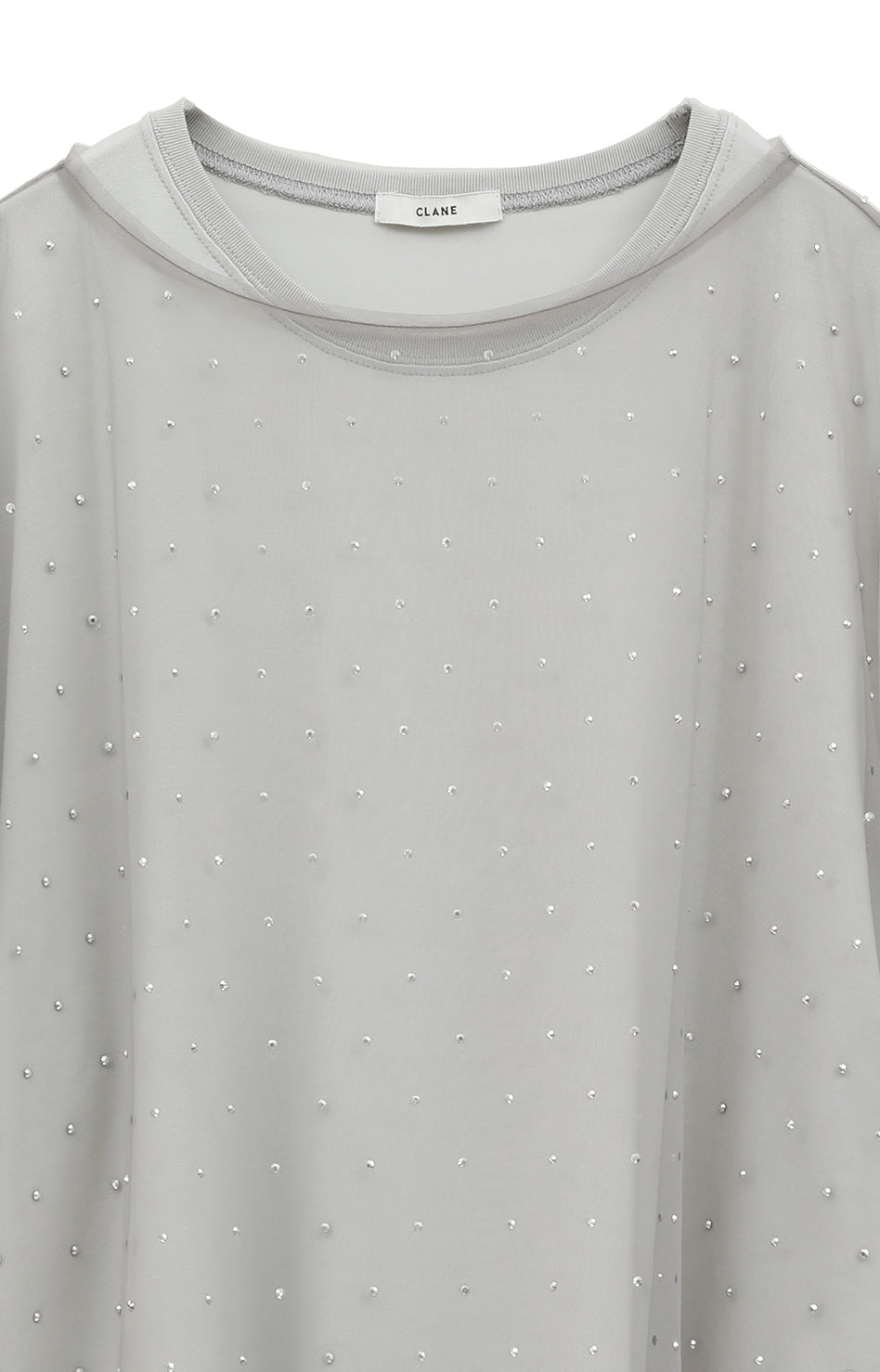 CLANE RHINESTONE SHEER TOPS