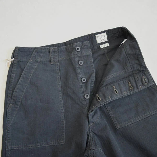 orSlow HERRINGBONE SUMMER FATIGUE PANTS Black