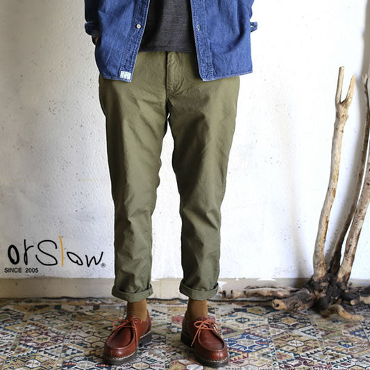 orSlow NEW YORKER ARMY PANTS (Army Green)